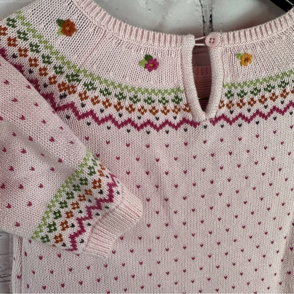 gymboree 2007 pink sweater dress sz 12 100% Cotton